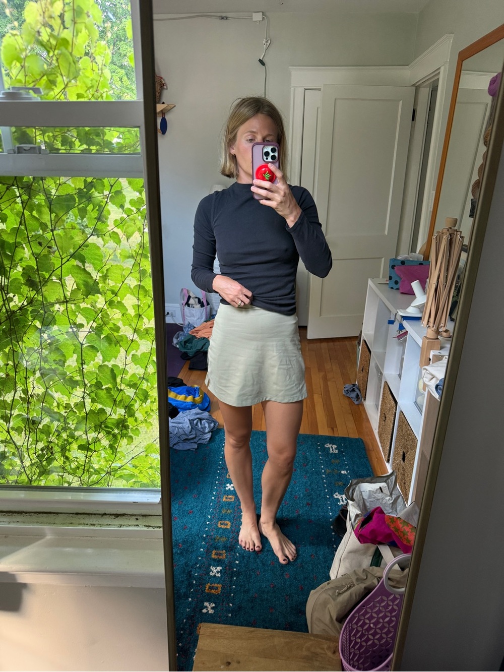 girlfriend collective Pale Sage Mini Skirt